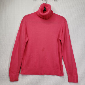 Vintage Alexanders Sporting Sweater Womens Medium Pink Turtleneck Knit Winter